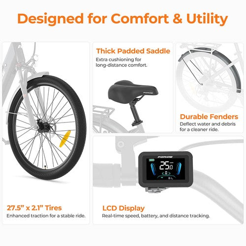 Foride Roamer 1 Elektrinis Dviratis 36V 13Ah Foride Roamer 1 Elektrinis Dviratis 36V 13Ah